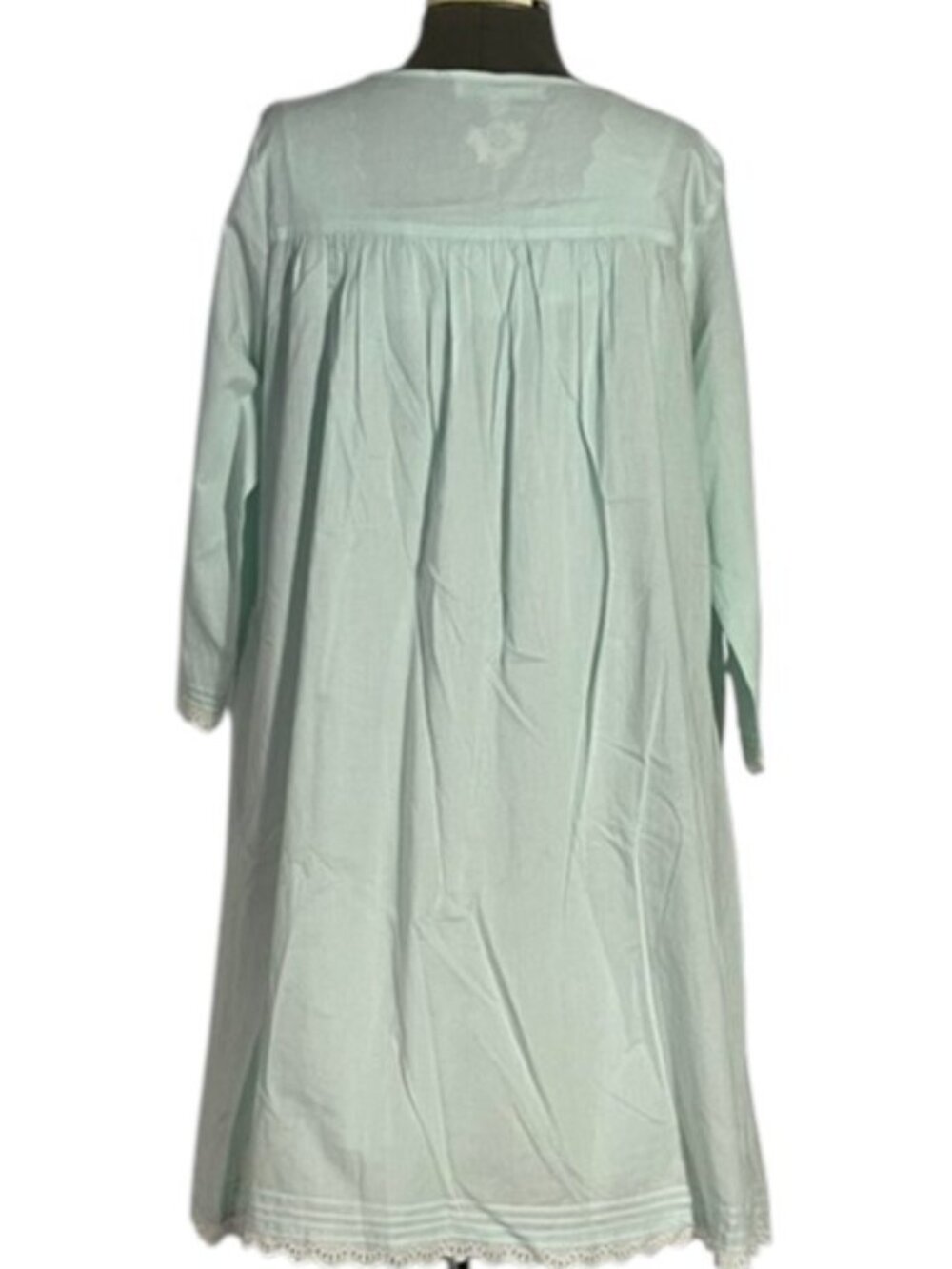 EILEEN WEST Light Mint Green Nightgown With Robe Set Size S NWOT - Picture 8 of 16